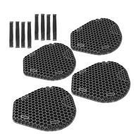 Set of 4 Motorbike Gel TPE Seat Cushion Tourtecs AC2 Comfort Seat Pad M black