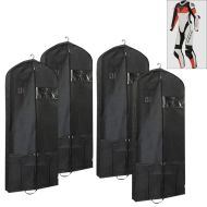 Set of 4 Motorcycle leather suit garment bag 65 x 170 cm Tourtecs LK14 protective cover breathable black