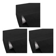 Set of 3 Motorcycle seat cover fabric artificial leather anti-slip black XL 140x100 cm