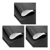 Set of 3 Motorbike Adhesive Wrapping Foil Zaddox Carbon Foil 75x100cm Carbon-Look 3D in black