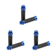 Set of 3 Handlebar Grips Zaddox 2X 22mm blue