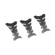 Set of 3 Tank Pad motorcycle / Tank protection Fishbone Sticker universal carbon look