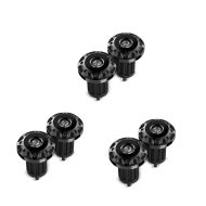 Set of 3 Handle bar end / motorcycle slider cap Tourtecs LE1 for universal handlebars blk