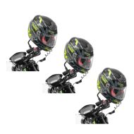 Set of 3 Helmet lock motorcycle / combination lock HS1 Tourtecs black