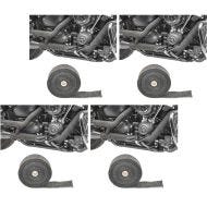 Set of 4 Exhaust wrap for motorbike Craftride Heat shield tape10m black