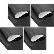 Set of 4 Motorbike Adhesive Wrapping Foil Zaddox Carbon Foil 75x100cm Carbon-Look 3D in black