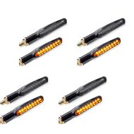Set of 4 Sequential LED indicators motorcycle / turn signals Lumitecs KP6 2 pieces ECE