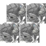 Set of 4 Crash bar protectors / Protection bar Motoguard CP6 for 22-28mm black