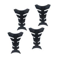 Set of 4 Tank Pad motorcycle / Tank protection Fishbone Sticker TF8 universal black
