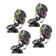 Set of 4 Helmet lock motorcycle / combination lock HS1 Tourtecs black