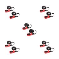 Set of 5 Motorbike straps set ConStands with ratchet and rubber buckle protection black-red