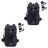 2x Motorcycle Backpack Bagtecs HK2 Tail bag incl. straps 35Ltr in black