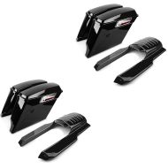 2x Set: Saddlebags fits for Harley Davidson Touring 94-13 Craftride Stretched 35Ltr in black + Rear Fender Extension Filler fits for Harley Davidson Touring 96-08 Craftride