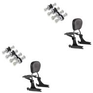 2x Set: Sissy Bar with Rear Rack detachable fits for Harley Davidson Sportster models 04-20 black Craftride + Docking Hardware Kit fits for Harley Davidson Sportster 2004-2020 Craftride Mounting Kit