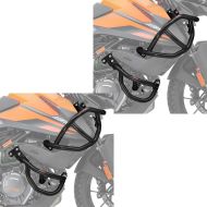 2x Engine Guard Set compatible with KTM 390 Adventure 20-24 upper and lower part crash bars black
