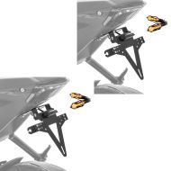 2x Set Number plate holder + 2x LED indicators compatible with Kawasaki Ninja 650 / 400 / 300 Zaddox KB5