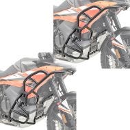 2x Engine Guard Set compatible with KTM 790 / 890 Adventure 23-24 SH27 upper and lower part crash bars black
