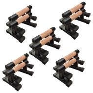 Set of 5 Parallettes Paire de Poignées de Pompe Divit LG12 Barre de Support de Pompe en Bois 26cm