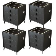Set of 4 intelligent bedside tables Divit NT15 bedside tables with LED lighting and wireless charging