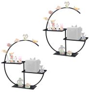 2x children's standing shelves fits for Tonies Divit WT14 Toniebox shelf black