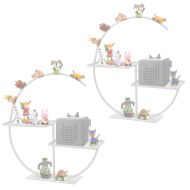 2x children's standing shelves fits for Tonies Divit WT14 Toniebox shelf white