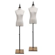 2x mannequin height adjustable Divit BK2189 dressmaker's dummy mannequin white Home