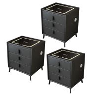 Set of 3 intelligent bedside tables Divit NT15 bedside tables with LED lighting and wireless charging