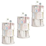 Set of 3 round bookshelves BR91 Divit standing bookshelves white