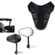 Handlebar end mirror pair + windshield suitable for Yamaha MT-07 21-24