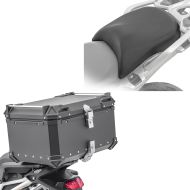 Aluminum top case XB65 black + pillion seat suitable for BMW R 1200/1250 GS/Adventure 13-24