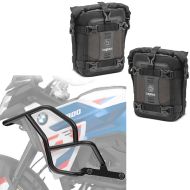 Crash bar upper suitable for BMW F 900 GS 2024 + crash bar bag pair 6L