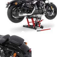 Set: Scissor Lift Mid-lift L Hydraulic Jack for Cruiser and Chopper + Pillion Seat Pad Suction Cup for Custom Bikes Glider CB38763