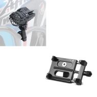 Set: LED Auxiliary Spot Light Set w. crash bar brackets S22X + smartphone holder SH3 for handlebar mobile phone aluminium mount