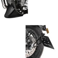 Set: Side Mount license plate holder M fits for Harley Davidson Sportster 04-20 black Craftride + Belly Pan Motorbike Craftride Front Spoiler fits for Harley Davidson Sportster 04-20 in black