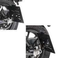 Set: Kennzeichenhalter seitlich M für Honda Rebel 500 17-21 schwarz + Kennzeichenhalter seitlich für Honda Rebel 500 17-21 schwarz_1