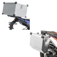 Set: Alu Topcase Namib 60 Liter Alukoffer Aluminium + Alukoffer Atlas 41l Aluminium-Seitenkoffer koffer_1
