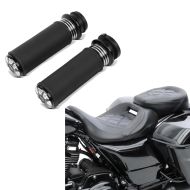 Set: Komfort Sitzbank für Harley Touring 09-21 RH3 bbl + Lenker-Griffe 1" HG2 Alu für Harley Elektr. Gasgriff_1