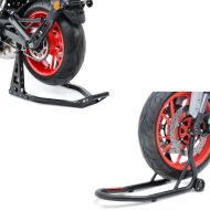 Set: Montageständer Hinterrad Superlight Racing schwarz + Montageständer Vorderrad Fork vorne schwarz matt_1