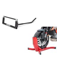 Wheel Chock Easy-Plus Front Stand up to 21 Inch red + Custom Bike Raiser Stand Custom