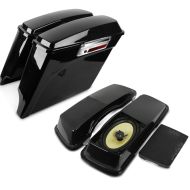 Set: Seitenkoffer Set Harley Touring 94-13 Stretched + Kofferdeckel mit Lautsprecher für Harley Touring 94-13_1