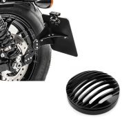 Set: Seitlicher Kennzeichenhalter für Harley Sportster 04-20 + Scheinwerfer Grill Harley Davidson Sportster 04-20 in schwarz_1