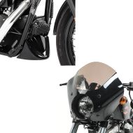 Set: Verkleidung für Harley Dyna 06-17 / Sportster 48 16-18 MG4 + Bugspoiler für Harley-Davidson Dyna Modelle 06-17 schwarz_1