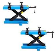 2x Motorbike Scissor Lift Mini-Lift Moto Jack 500kg in blue Discount Set