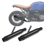 2x Craftride Auspuff Forte Endschalldämpfer Slip-On Caferacer schwarz Spar-Set_1