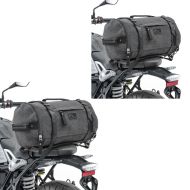 2x Motorcycle Tail Bag Vintage 35L Canvas Backpack Duffle Roll Bag grey Discount Set