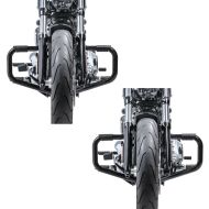 2x Sturzbügel Craftride Mustache II für Harley Davidson Softail 18-21 in schwarz Spar-Set_1
