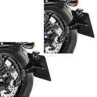 2x Seitlicher Kennzeichenhalter für Harley Sportster 883 Iron 09-20 Craftride schwarz Spar-Set_1