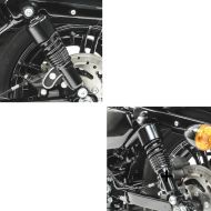2x Stoßdämpfer 10,5 Zoll Harley Sportster Forty-Eight 48 10-20 Federbeine von Craftride schwarz Spar-Set_1