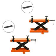 2x Hebebühne ConStands Mini-Lift Scherenheber inkl. Gummimatte bis 500kg in orange Spar-Set_1