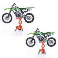 2x Motorradheber Enduro ConStands Cross-Lift XL Motocross Scherenheber mit Rollen in orange Spar-Set_1
